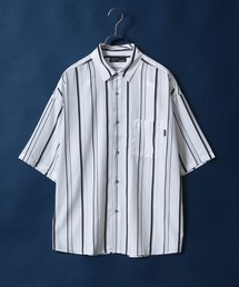 Cool Touch Total Pattern Print Oversized Silky Shirt/接触冷感 総柄プリント オーバーサイズ シルクタッチ シャツ