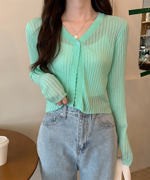 セール】【韓国コーデに！日焼け対策も◎】8colorシースルー