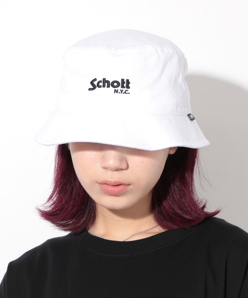schott（ショット）の「【SCHOTT】ロゴツイルバケットハット　SC007　定番商品（ハット・メンズ・ブルー/ブラック/ベージュ/ホワイト・FREE）」の5枚目の写真