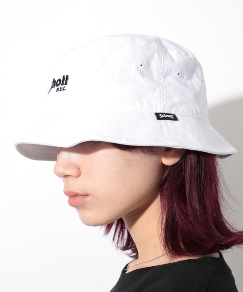 schott（ショット）の「【SCHOTT】ロゴツイルバケットハット　SC007　定番商品（ハット・メンズ・ブルー/ブラック/ベージュ/ホワイト・FREE）」の7枚目の写真