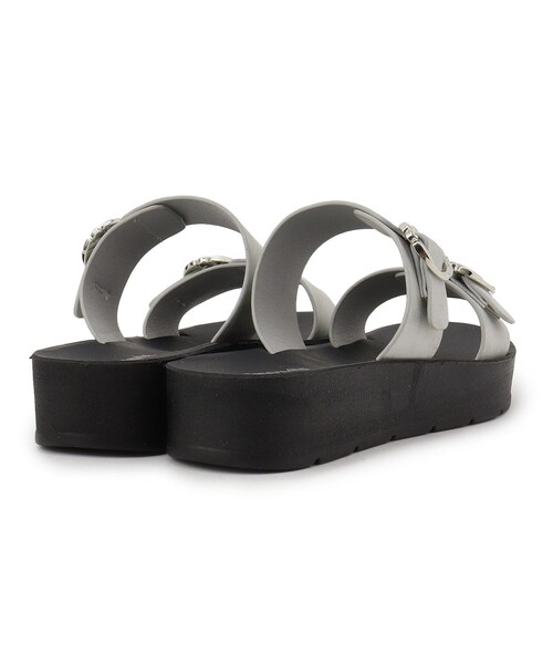 SHOO・LA・RUE（シューラルー）の「◆ビジュー付き ダブルベルト サンダル（サンダル・レディース・ピンクゴールド/シルバー・35/45）」の6枚目の写真