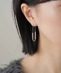 IAMUSE | 金属アレルギー対応 スリムオーバルフープピアス S0989【IAMUSE】(ピアス(両耳用))