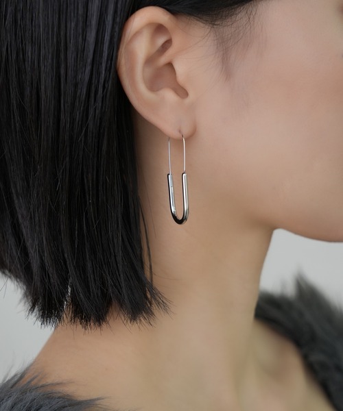 IAMUSE(アイアミューズ)の「金属アレルギー対応 スリムオーバルフープピアス S0989【IAMUSE】(ピアス(両耳用)・レディース・シルバー/ゴールド・FREE)」の12枚目の写真