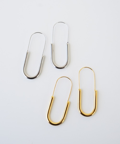 IAMUSE(アイアミューズ)の「金属アレルギー対応 スリムオーバルフープピアス S0989【IAMUSE】(ピアス(両耳用)・レディース・シルバー/ゴールド・FREE)」の13枚目の写真