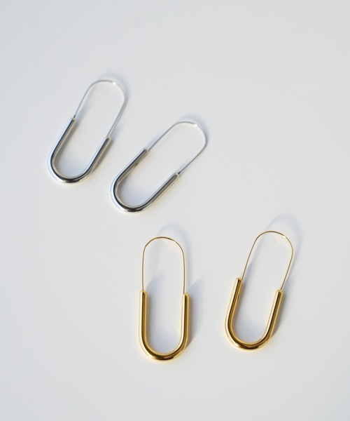 IAMUSE(アイアミューズ)の「金属アレルギー対応 スリムオーバルフープピアス S0989【IAMUSE】(ピアス(両耳用)・レディース・シルバー/ゴールド・FREE)」の15枚目の写真