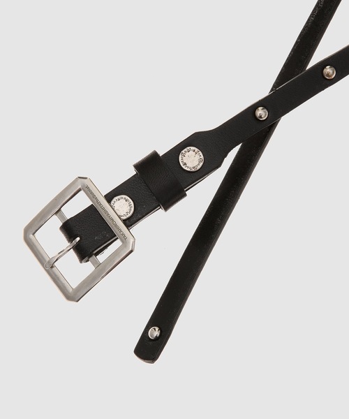 TAKAHIROMIYASHITATheSoloIst.(タカヒロミヤシタザソロイスト)の「single pin buckle belt.(25mm)(ベルト・メンズ・ブラック・ONE SIZE)」の2枚目の写真