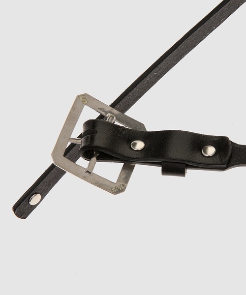 TAKAHIROMIYASHITATheSoloIst.(タカヒロミヤシタザソロイスト)の「single pin buckle belt.(25mm)(ベルト・メンズ・ブラック・ONE SIZE)」の4枚目の写真