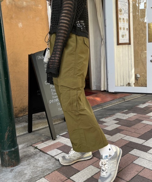 nemne store(ネンネストア)の「【低身長用サイズあり】スリット入りナイロンカーゴスカート(スカート・レディース・オフホワイト/カーキ/ブラック・SMALL/MEDIUM)」の10枚目の写真