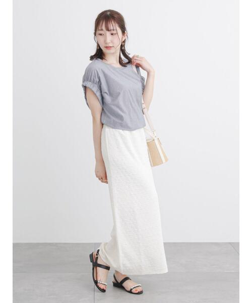 Te chichi TERRASSE（テチチテラス）の「ポコポコナロースカート（スカート・レディース・オフホワイト/ブラック/イエロー・F）」の22枚目の写真