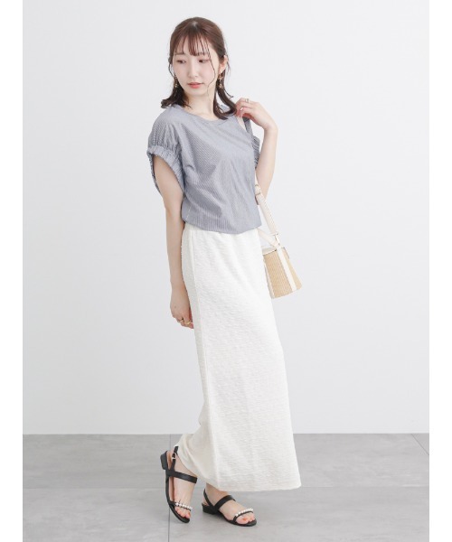 Te chichi TERRASSE（テチチテラス）の「ポコポコナロースカート（スカート・レディース・オフホワイト/ブラック/イエロー・F）」の18枚目の写真