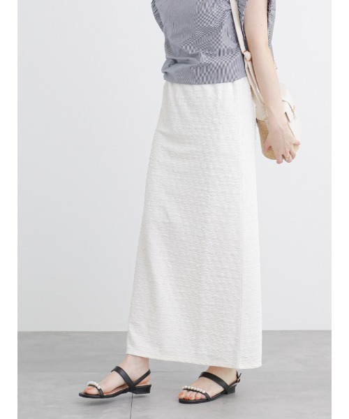 Te chichi TERRASSE（テチチテラス）の「ポコポコナロースカート（スカート・レディース・オフホワイト/ブラック/イエロー・F）」の13枚目の写真