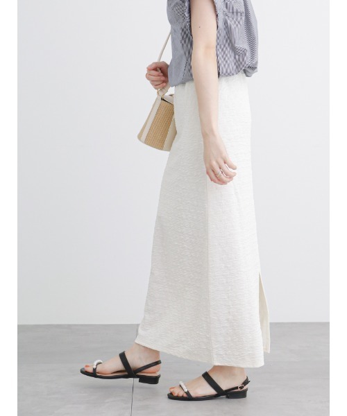 Te chichi TERRASSE（テチチテラス）の「ポコポコナロースカート（スカート・レディース・オフホワイト/ブラック/イエロー・F）」の12枚目の写真