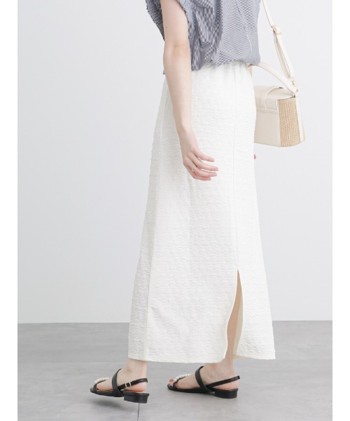 Te chichi TERRASSE（テチチテラス）の「ポコポコナロースカート（スカート・レディース・オフホワイト/ブラック/イエロー・F）」の10枚目の写真