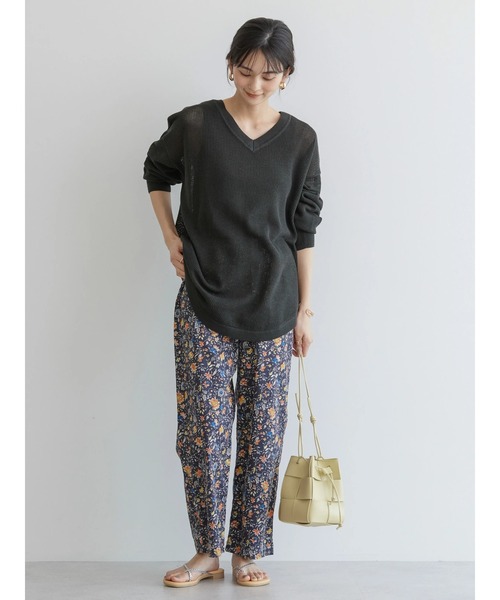 AMERICAN HOLIC（アメリカンホリック）の「2WAY透かし編みニットチュニック（チュニック・レディース・ブラウン/オフホワイト/チャコールグレー・L/M）」の20枚目の写真