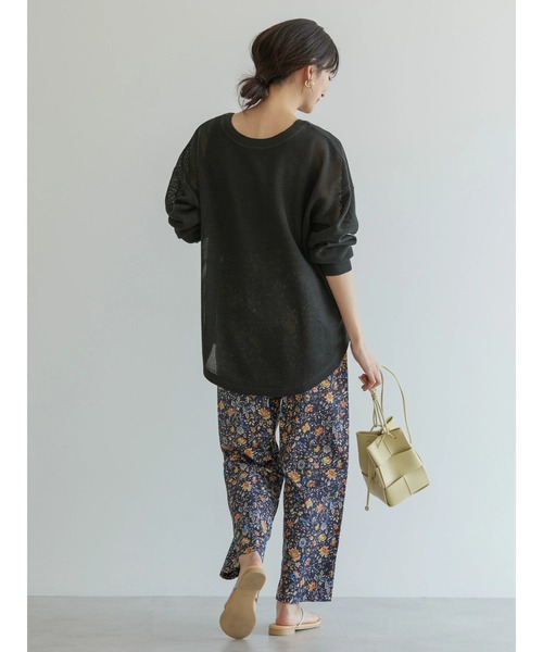 AMERICAN HOLIC（アメリカンホリック）の「2WAY透かし編みニットチュニック（チュニック・レディース・ブラウン/オフホワイト/チャコールグレー・L/M）」の21枚目の写真