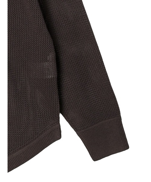 AMERICAN HOLIC（アメリカンホリック）の「2WAY透かし編みニットチュニック（チュニック・レディース・ブラウン/オフホワイト/チャコールグレー・L/M）」の8枚目の写真