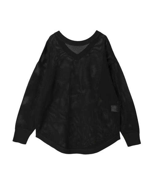 AMERICAN HOLIC（アメリカンホリック）の「2WAY透かし編みニットチュニック（チュニック・レディース・ブラウン/オフホワイト/チャコールグレー・L/M）」の14枚目の写真