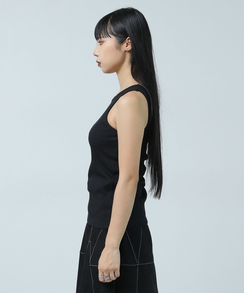 PAGEBOY（ページボーイ）の「アメスリカップツキタンク（タンクトップ・レディース・オフホワイト/ブラック/マスタード・FREE）」の7枚目の写真