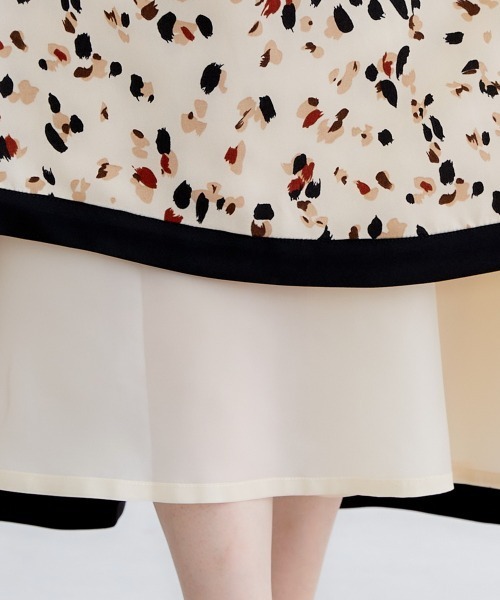 miclat（ミクラ）の「大きいサイズ　レトロ柄スカート　miclat（スカート・レディース・ブラウン系/アイボリー系・L/LL/3L/4L/5L）」の17枚目の写真