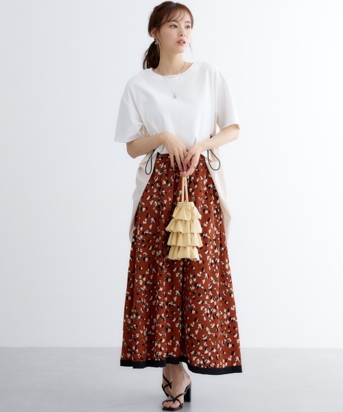 miclat（ミクラ）の「大きいサイズ　レトロ柄スカート　miclat（スカート・レディース・ブラウン系/アイボリー系・L/LL/3L/4L/5L）」の15枚目の写真