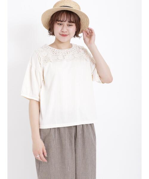 専用。パーツレース貼りカットソー サマンサモスモス 新品 サマンサモスモス samansa Mos2 レース貼りカットソー レディース FREE