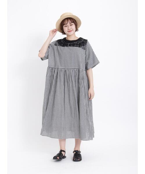 Samansa Mos2(サマンサ モスモス)の「前後着パーツレース付カットソー(Tシャツ/カットソー・レディース・チャコールグレー/グレー/キナリ・F)」の12枚目の写真