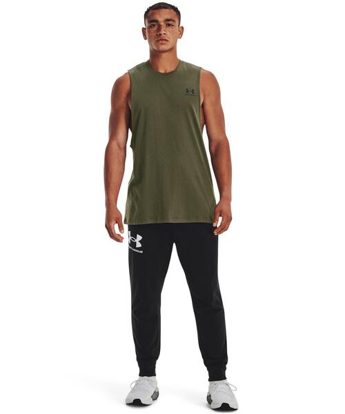 UNDER ARMOUR(アンダーアーマー)の「UAレフトチェスト カットオフ タンク(トレーニング/メンズ)(タンクトップ・メンズ・カーキ・L/M/XL/3XL/XXL/S)」の3枚目の写真