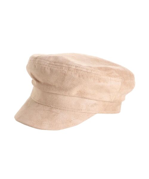 MERCURYDUO（マーキュリーデュオ）の「フェイクスエードキャスケット（キャスケット・レディース・ブラック/ベージュ/ブラウン・FREE）」の3枚目の写真