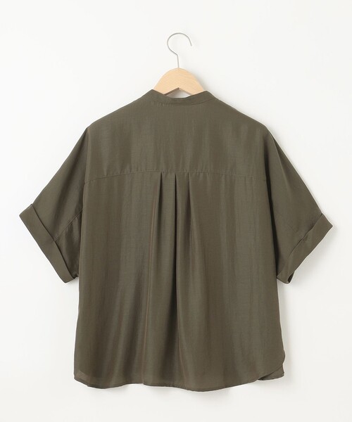 SHARE PARK（シェアパーク）の「【洗える】ドルマンスリーブサテンシャツ（シャツ/ブラウス・レディース・アイボリー系/カーキ系・MEDIUM）」の16枚目の写真
