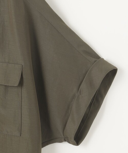 SHARE PARK（シェアパーク）の「【洗える】ドルマンスリーブサテンシャツ（シャツ/ブラウス・レディース・アイボリー系/カーキ系・MEDIUM）」の12枚目の写真