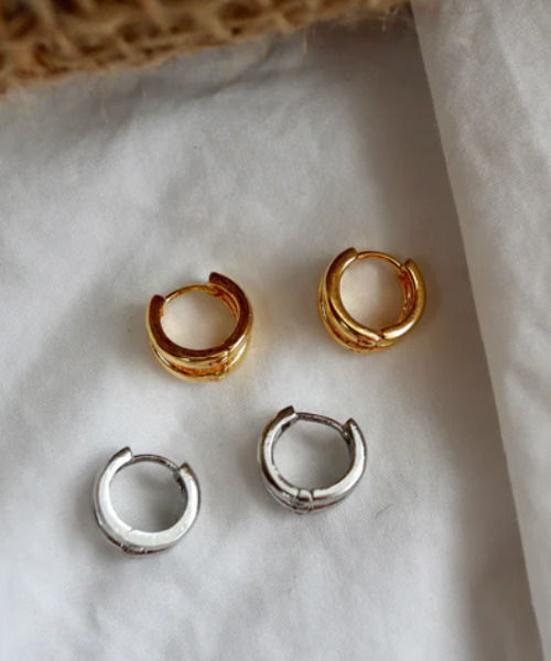 macaroni edge(マカロニエッジ)の「〈macaroni edge/マカロニエッジ〉プチリング ピアス(ピアス(両耳用)・レディース・ゴールド/シルバー・FREE)」の6枚目の写真
