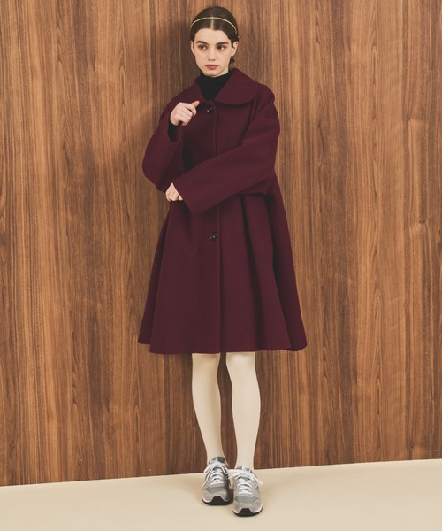 MERLOT（メルロー）の「Aライン丸襟コート（ステンカラーコート）」 - WEAR