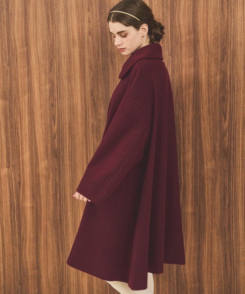 merlot Aライン丸襟コート MERLOT（メルロー）の「Aライン丸襟コート（ステンカラーコート