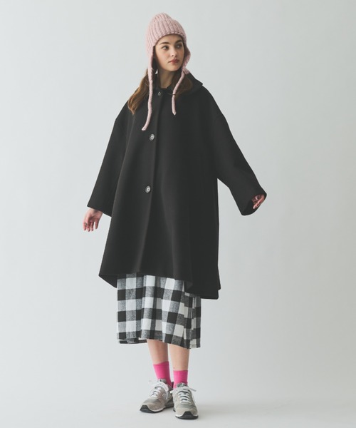 MERLOT（メルロー）の「Aライン丸襟コート（ステンカラーコート）」 - WEAR