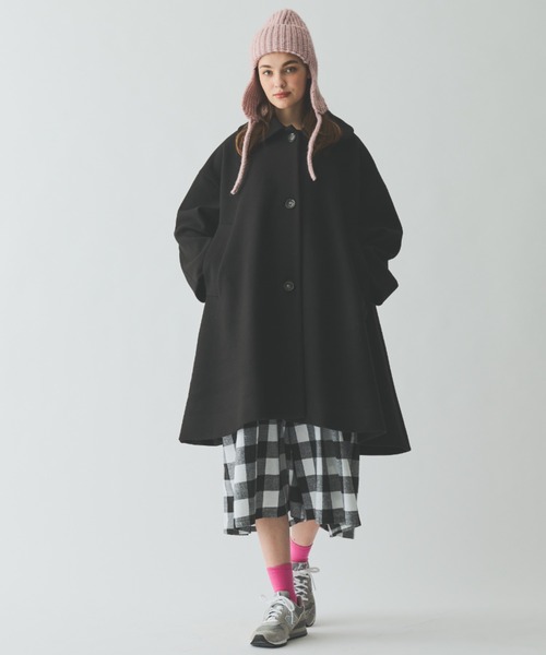merlot Aライン丸襟コート MERLOT（メルロー）の「Aライン丸襟コート（ステンカラーコート）」 - WEAR