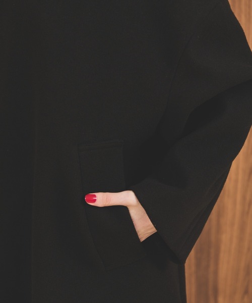 MERLOT（メルロー）の「Aライン丸襟コート（ステンカラーコート