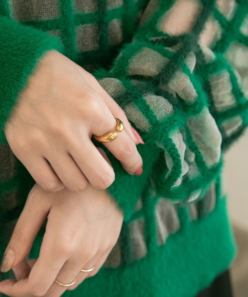 KBF(ケイビーエフ)の「ステンレスメタルフォークリング(リング・レディース・シルバー/ゴールド・ONE)」の1枚目の写真