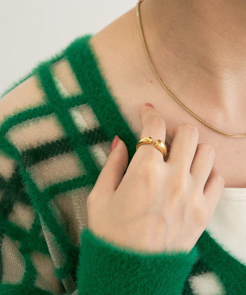 KBF(ケイビーエフ)の「ステンレスメタルフォークリング(リング・レディース・シルバー/ゴールド・ONE)」の4枚目の写真