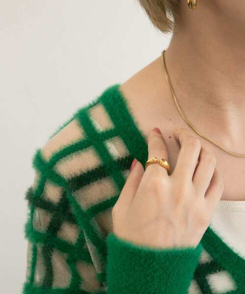 KBF(ケイビーエフ)の「ステンレスメタルフォークリング(リング・レディース・シルバー/ゴールド・ONE)」の5枚目の写真