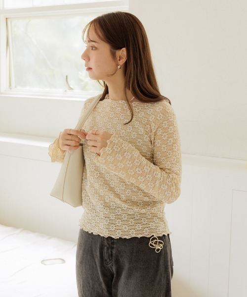 flower(フラワー)の「シャープハンドルバッグ(ショルダーバッグ・レディース・ホワイト・FREE)」の8枚目の写真