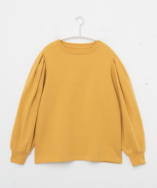 for/c(フォーシー)の「裏起毛ボリューム袖リブプルオーバー【USAコットン】(Tシャツ/カットソー・レディース・マスタード/ネイビー/ブラウン/アイボリー/ブラック・M/L/LL)」の8枚目の写真