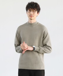 ウォッシャブルミラノリブモックネックニット