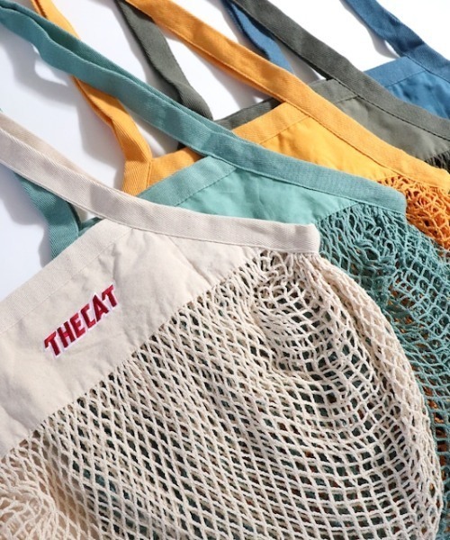 ROOPTOKYO（ループトウキョウ）の「SAVE SHOCK/セーブショック THE CAT MESH TOTE メッシュバッグ（ショルダーバッグ・メンズ・ブルー/イエロー/オリーブ/ナチュラル・ONE SIZE）」の7枚目の写真
