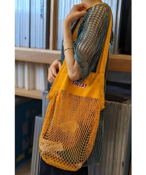 ROOPTOKYO（ループトウキョウ）の「SAVE SHOCK/セーブショック THE CAT MESH TOTE メッシュバッグ（ショルダーバッグ・メンズ・ブルー/イエロー/オリーブ/ナチュラル・ONE SIZE）」の10枚目の写真