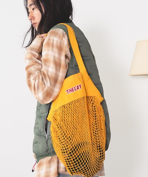 ROOPTOKYO（ループトウキョウ）の「SAVE SHOCK/セーブショック THE CAT MESH TOTE メッシュバッグ（ショルダーバッグ・メンズ・ブルー/イエロー/オリーブ/ナチュラル・ONE SIZE）」の20枚目の写真