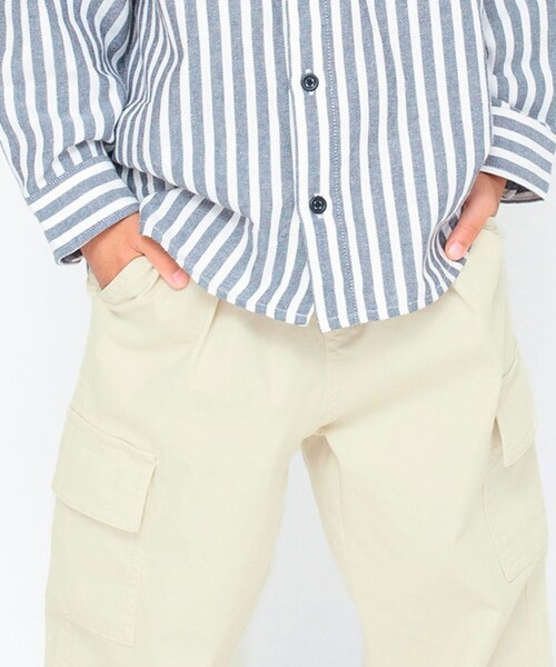 BRANSHES（ブランシェス）の「ストレッチツイル/カーゴパンツ（カーゴパンツ・キッズ・ベージュ/カーキオリーブ・130/120/140/110/100/150）」の13枚目の写真