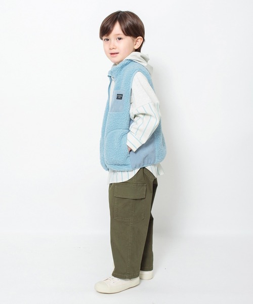 BRANSHES（ブランシェス）の「ストレッチツイル/カーゴパンツ（カーゴパンツ・キッズ・ベージュ/カーキオリーブ・130/120/140/110/100/150）」の5枚目の写真