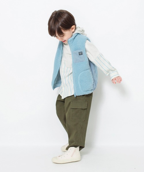 BRANSHES（ブランシェス）の「ストレッチツイル/カーゴパンツ（カーゴパンツ・キッズ・ベージュ/カーキオリーブ・130/120/140/110/100/150）」の6枚目の写真