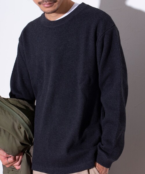 GLOSTER（グロスター）の「【GLOSTER/グロスター】ハニカムヘビーサーマルプルオーバー（Tシャツ/カットソー・メンズ・アイボリー/ミント/ブラック/グレー・L/M/S）」の18枚目の写真