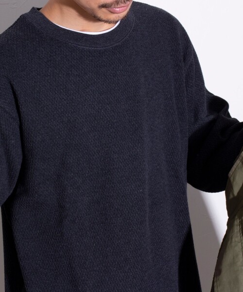 GLOSTER（グロスター）の「【GLOSTER/グロスター】ハニカムヘビーサーマルプルオーバー（Tシャツ/カットソー・メンズ・アイボリー/ミント/ブラック/グレー・L/M/S）」の17枚目の写真